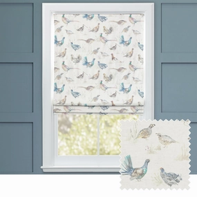 Game Birds Mini Printed Linen Made to Measure Roman Blinds Creambedding sets ,throw blankets 