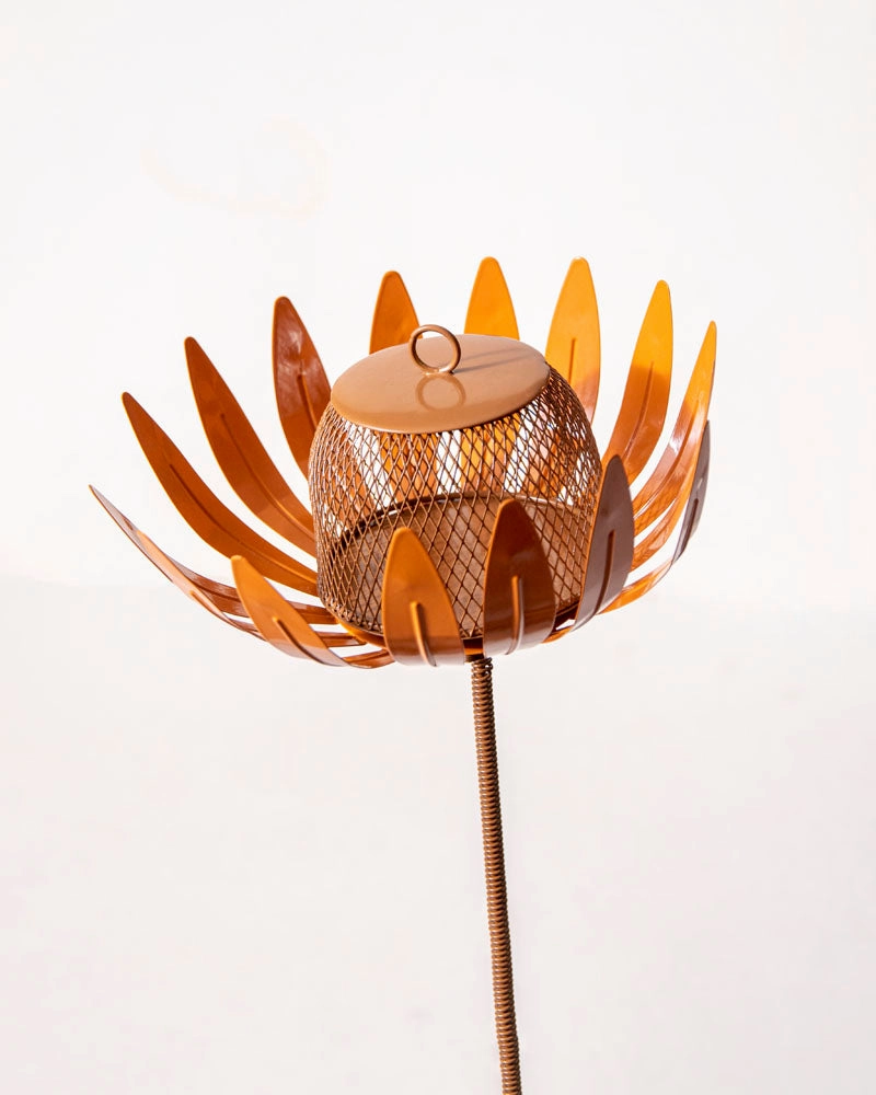 Garden Flower Bird Feeding Stand - Yellow