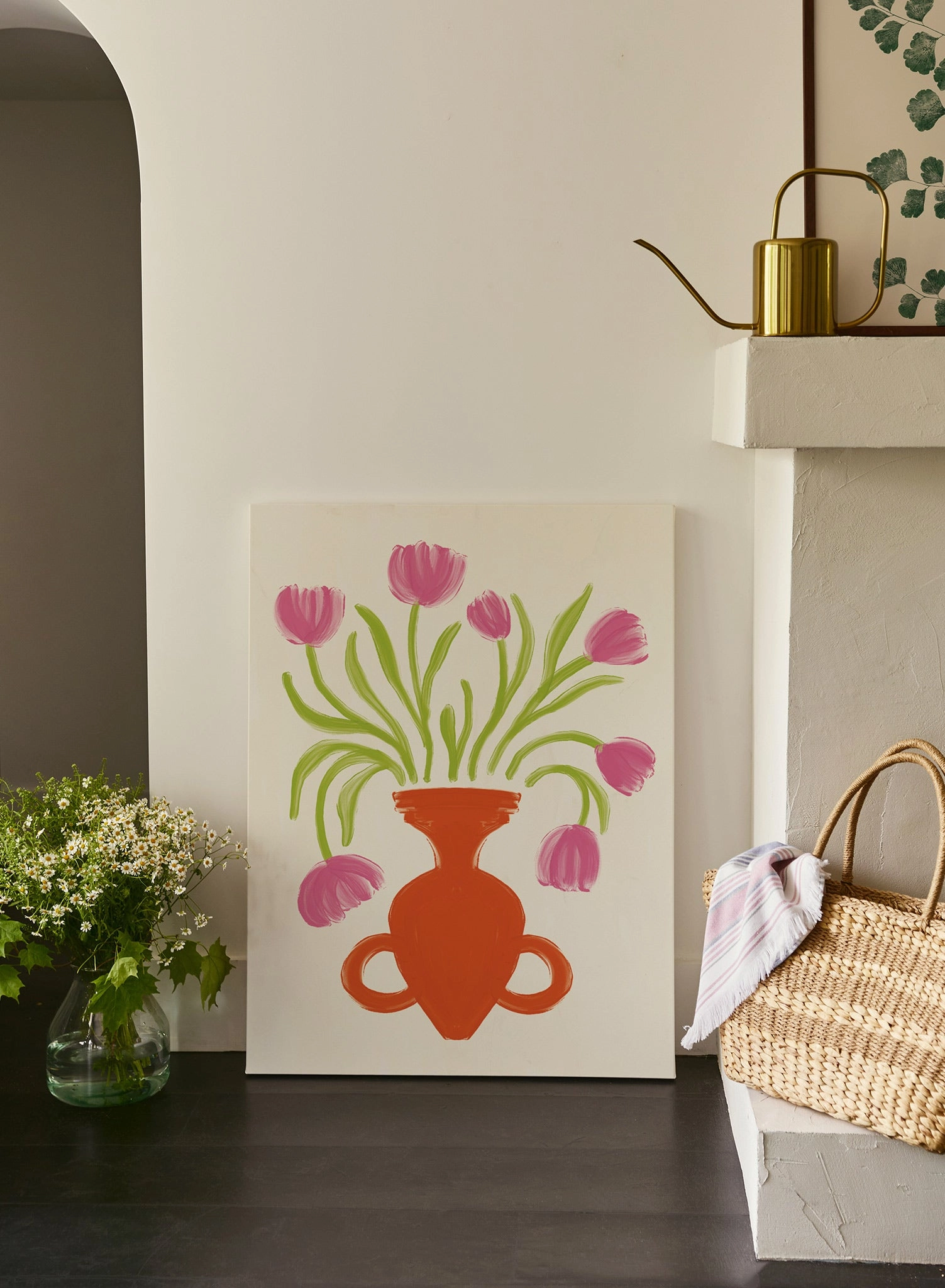 Garden Jewels in Pink, Canvas