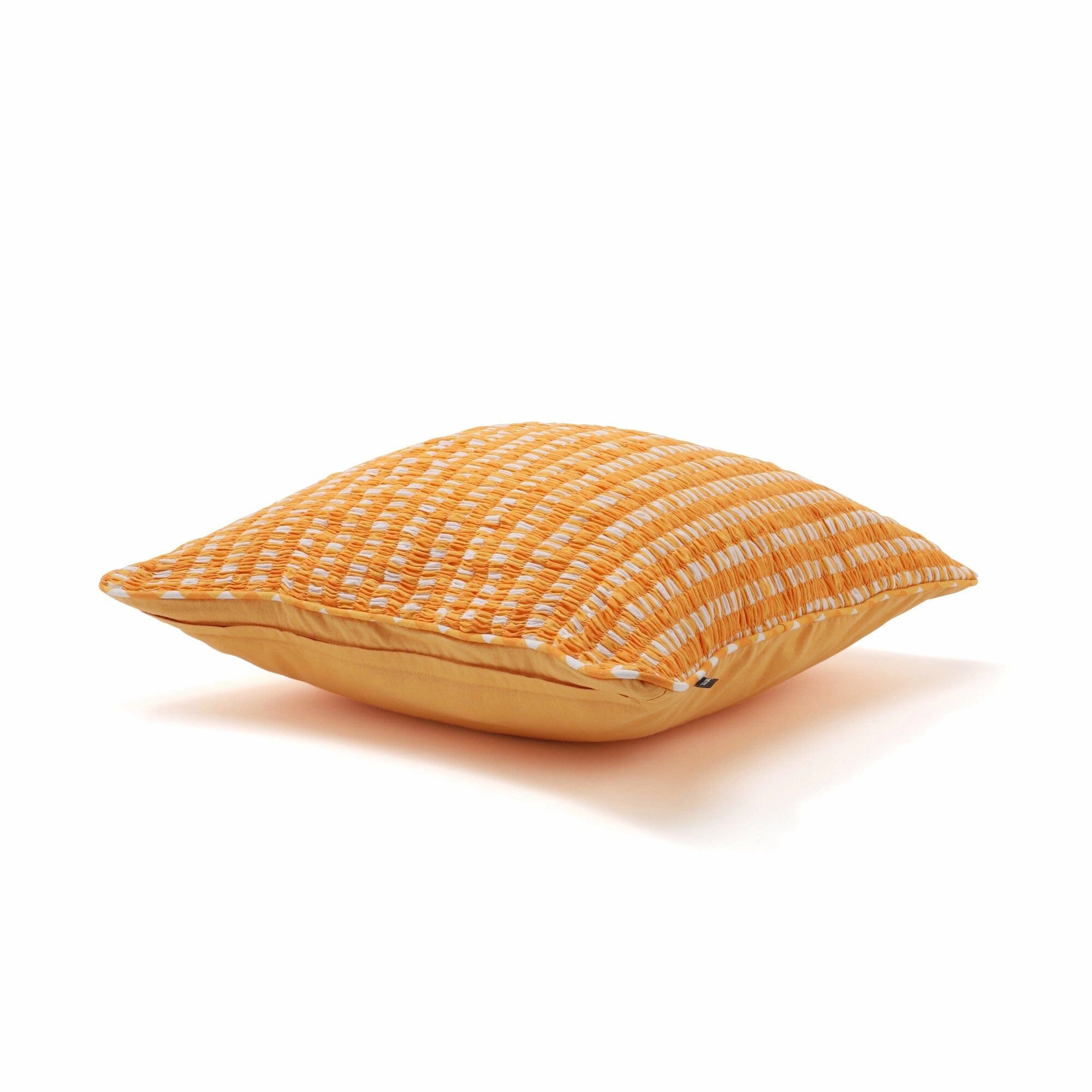 Gather Check Cushion Cover 450 X 450 Orange