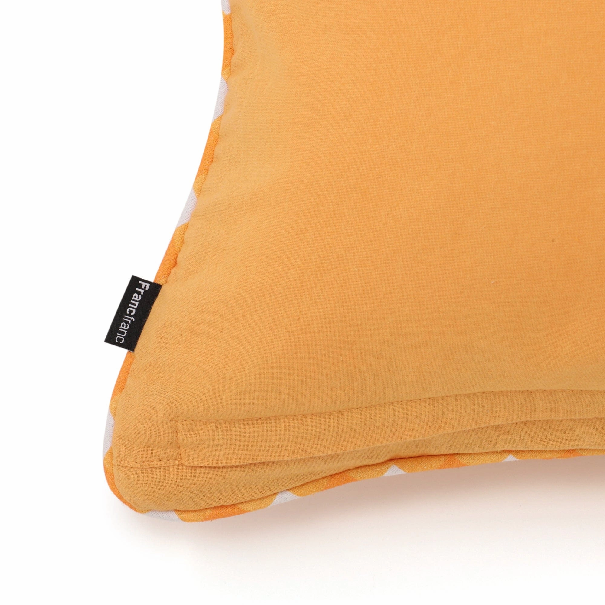 Gather Check Cushion Cover 450 X 450 Orange