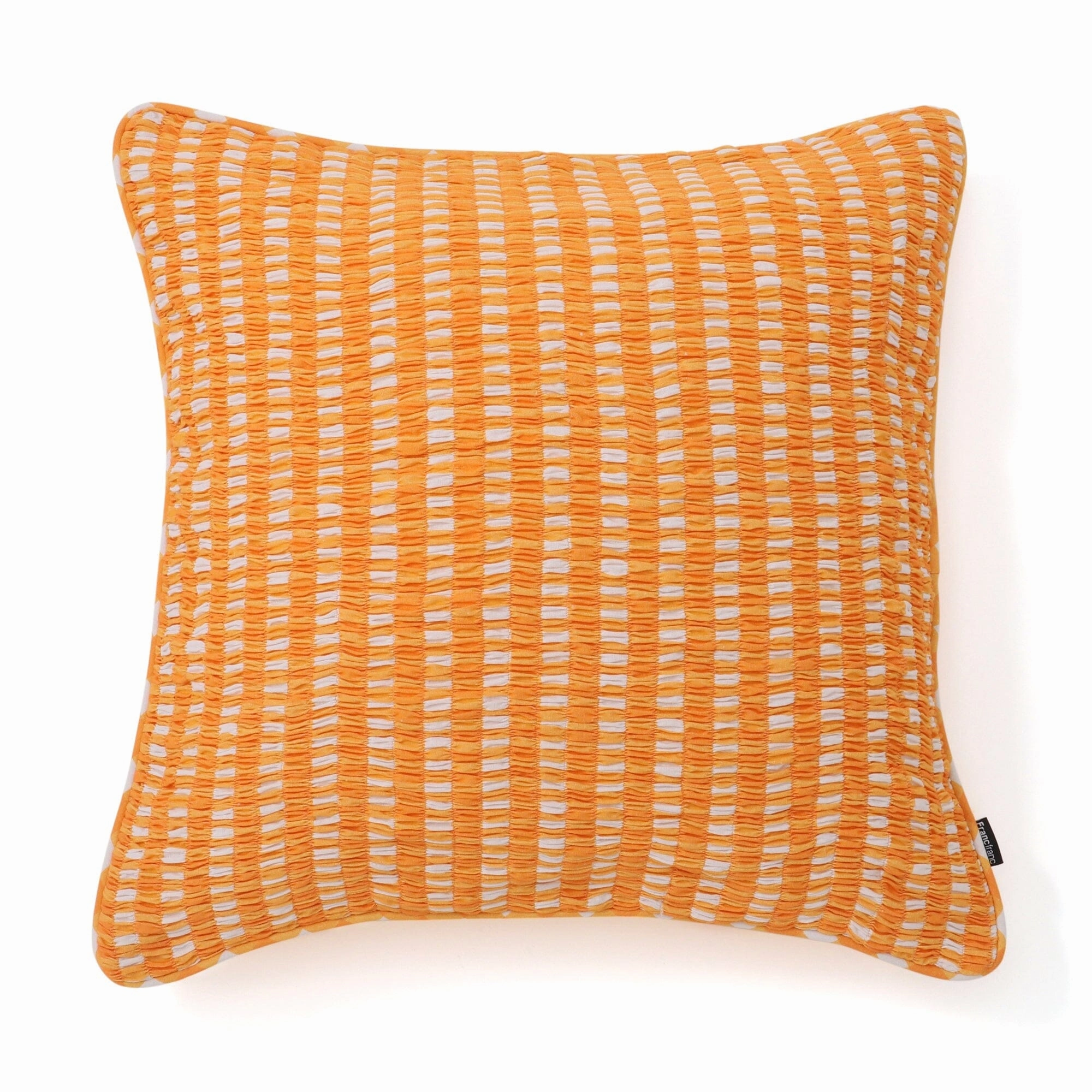 Gather Check Cushion Cover 450 X 450 Orangebedding sets ,throw blankets 