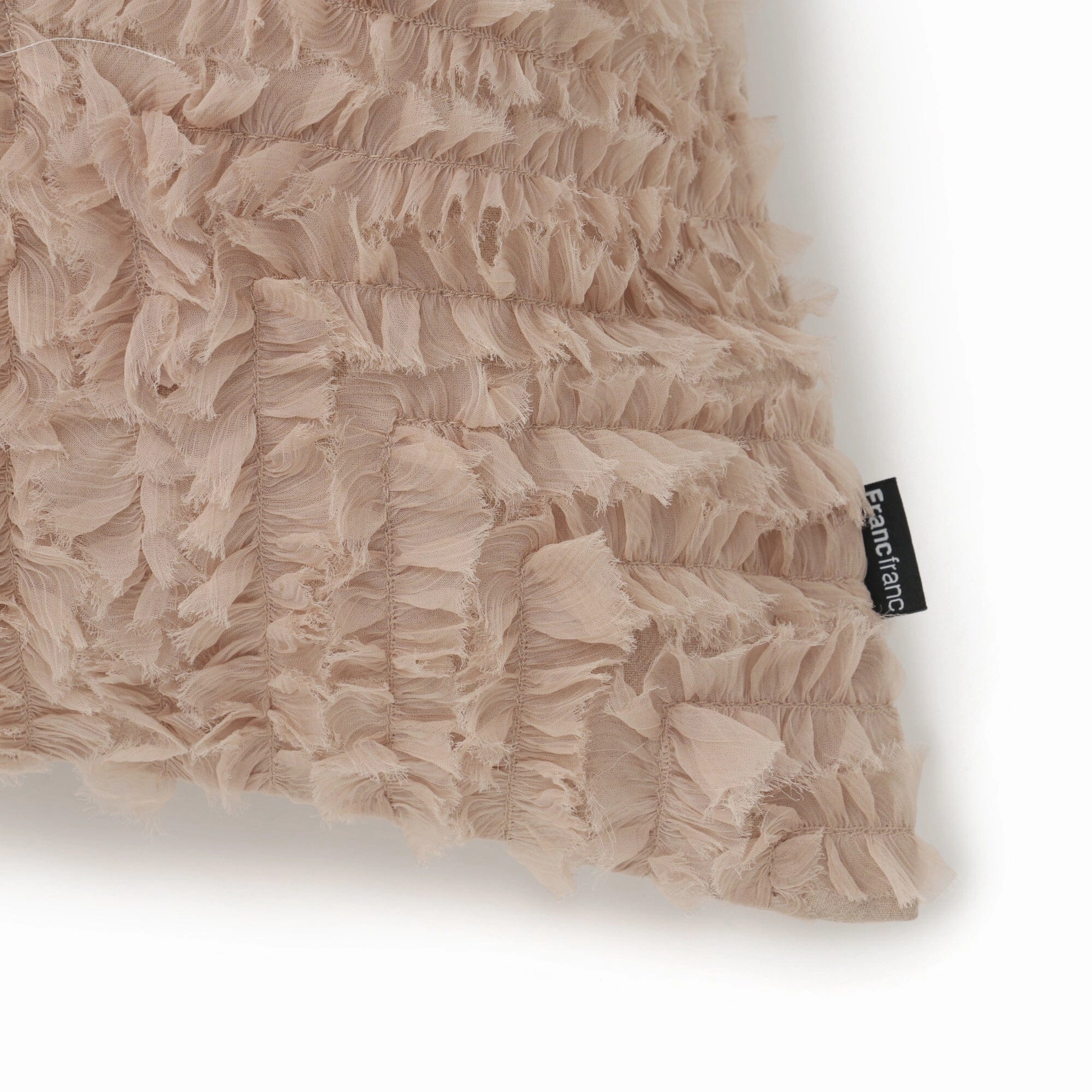 Gather Frill Cushion Cover 450 X 450 Beige