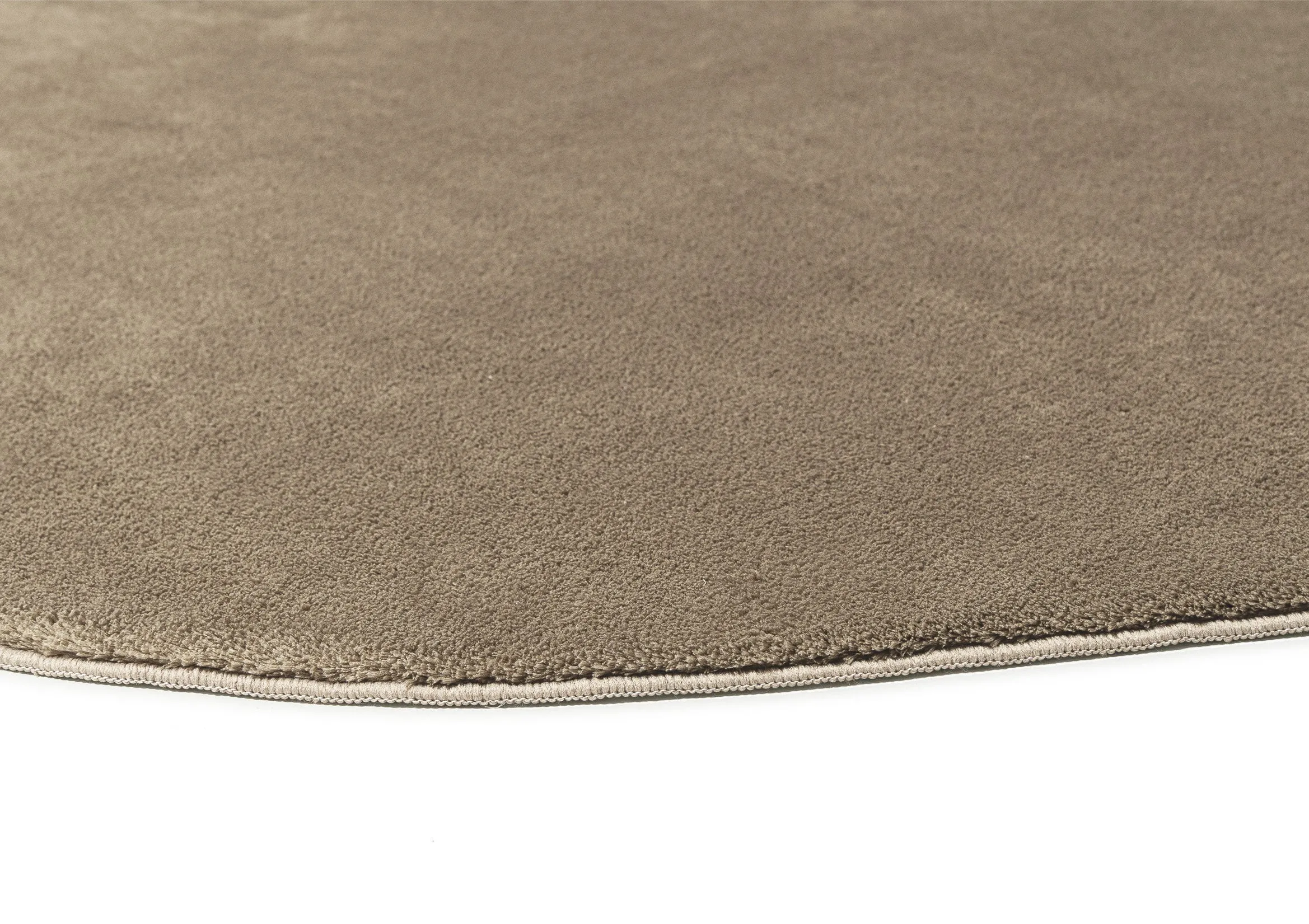 Gayle Taupe Brown Irregular Round Washable Rug