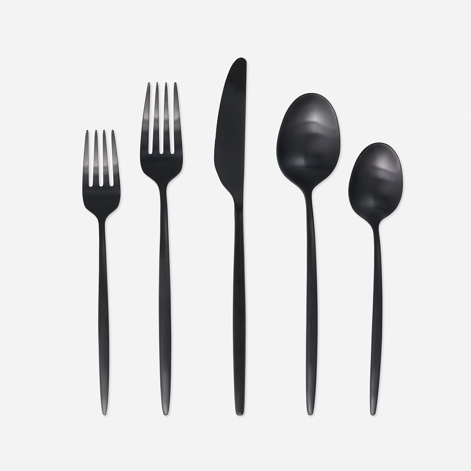 Gaze Black Satin 20 Piece Flatware Set