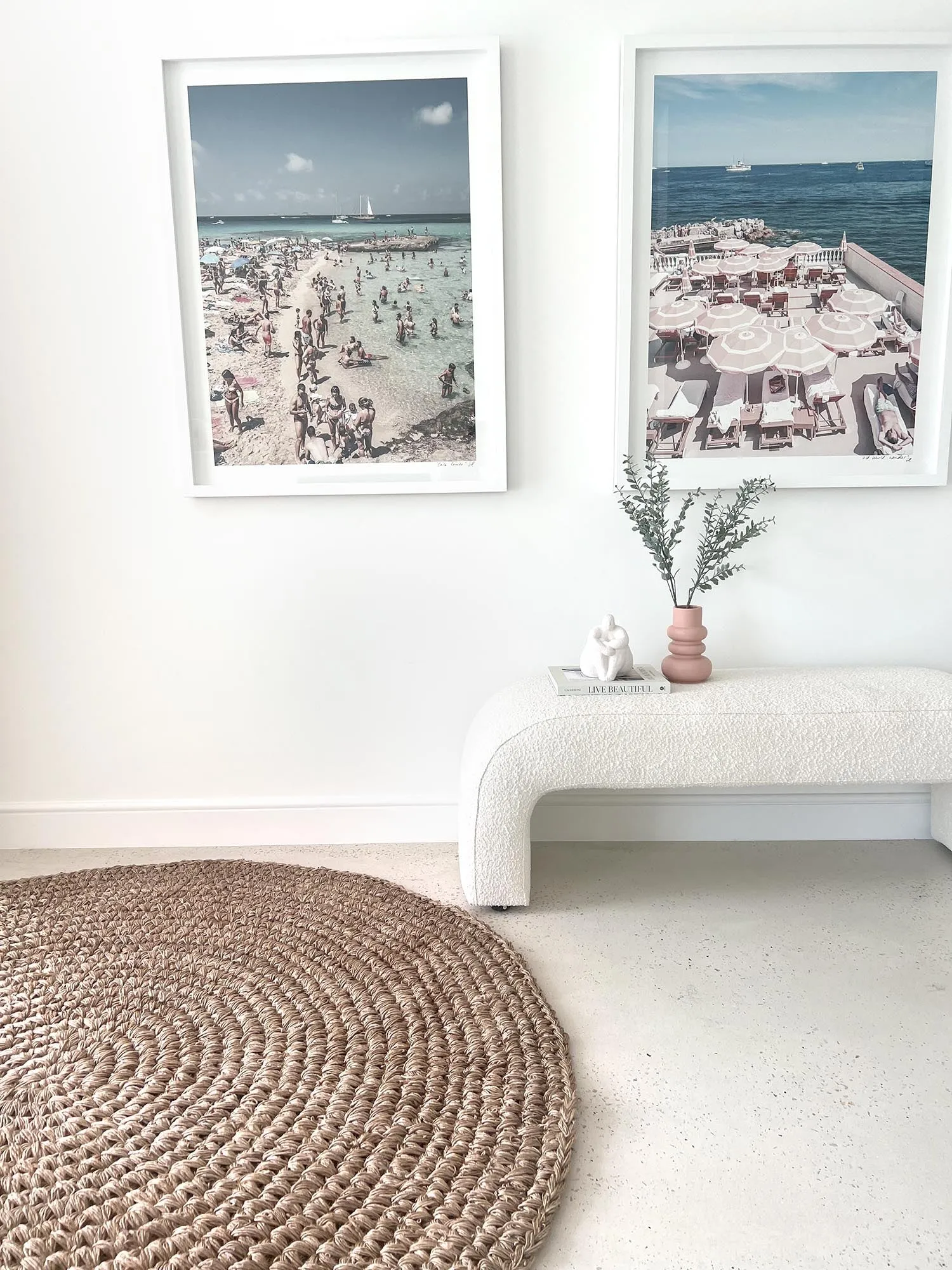 Georgia Natural Brown Crochet Round Jute Rug *NO RETURNS UNLESS FAULTY