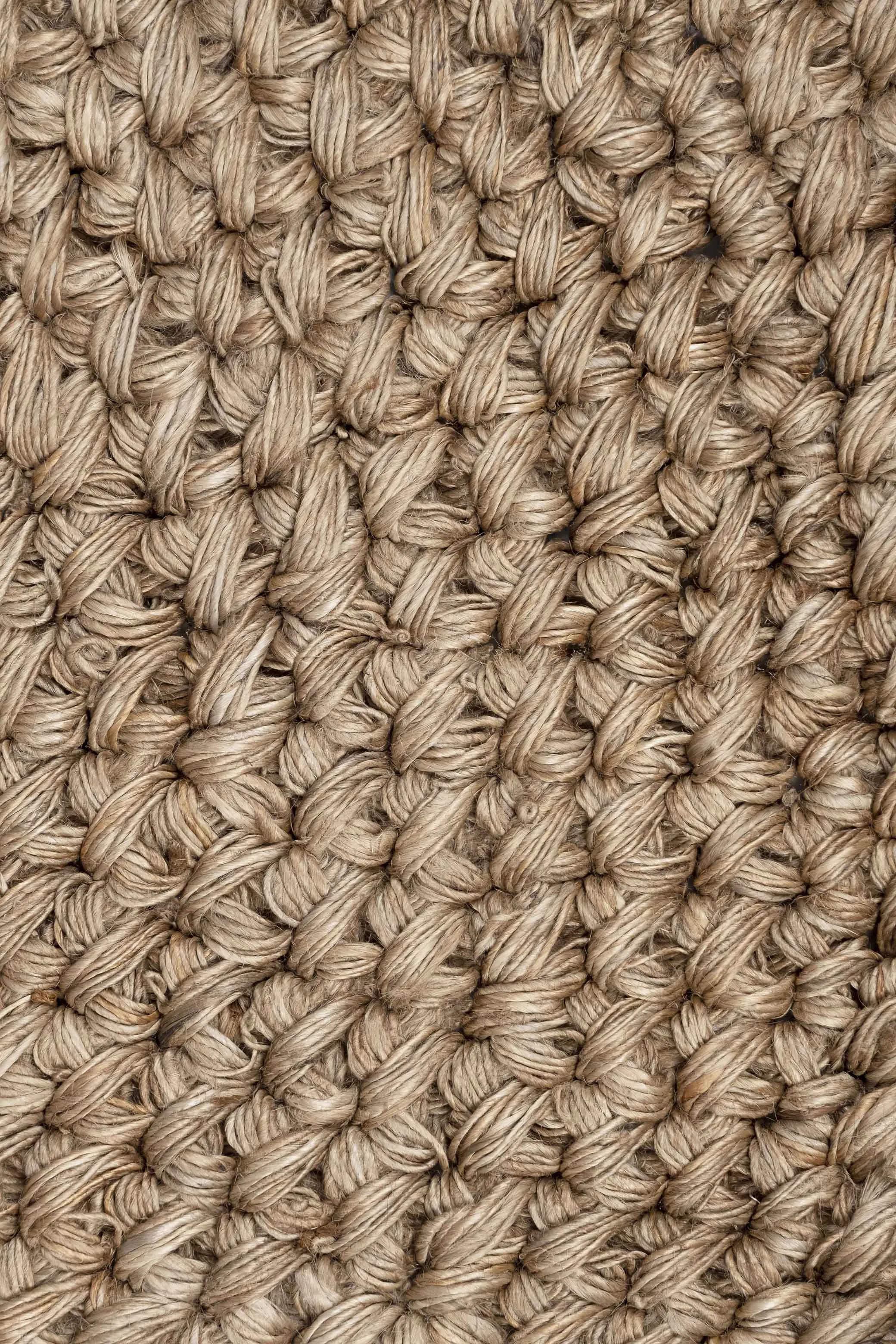 Georgia Natural Brown Crochet Round Jute Rug *NO RETURNS UNLESS FAULTY