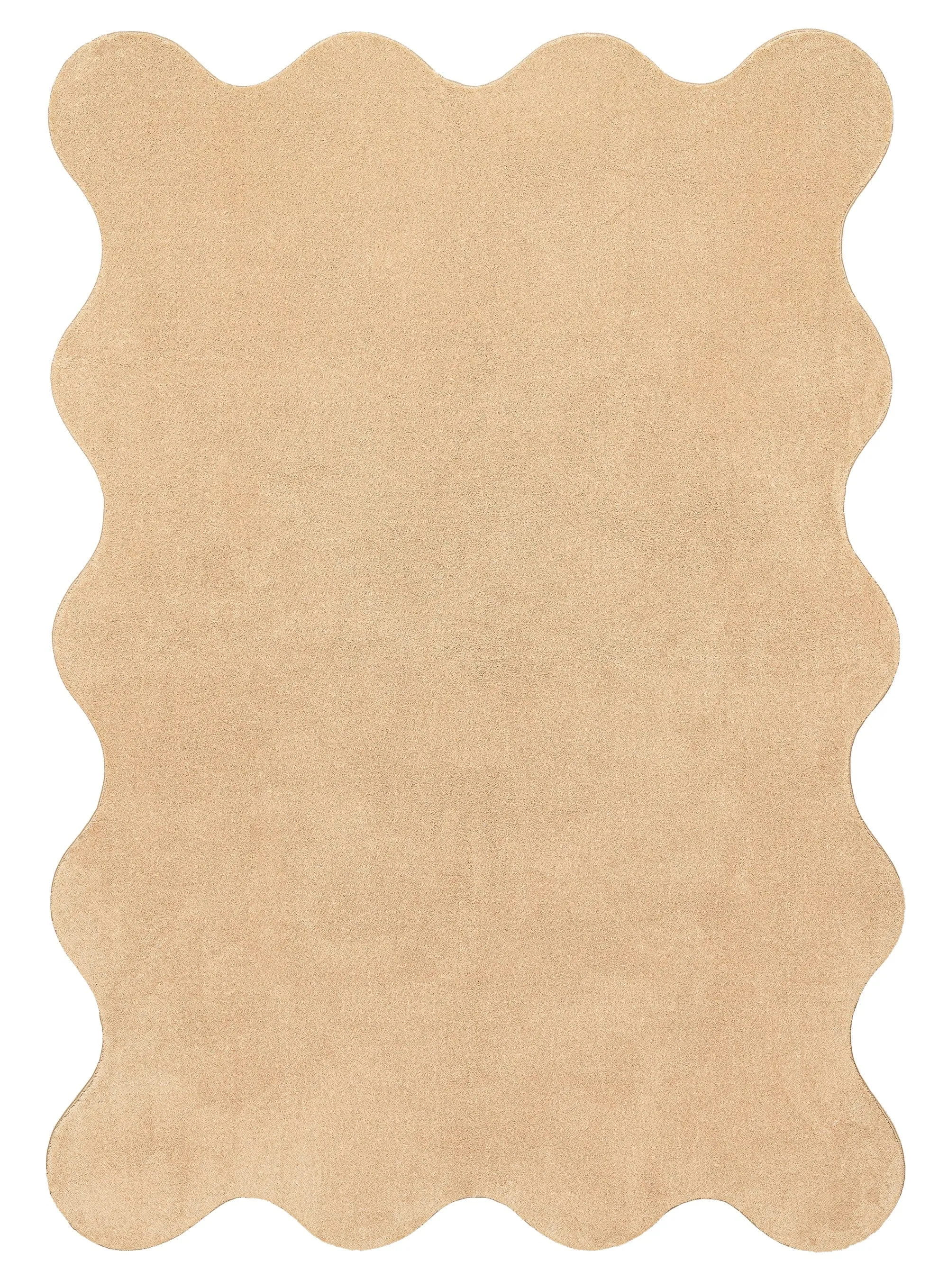 Gerri Brown Scallop Washable Rugmodern color block patchwork rug