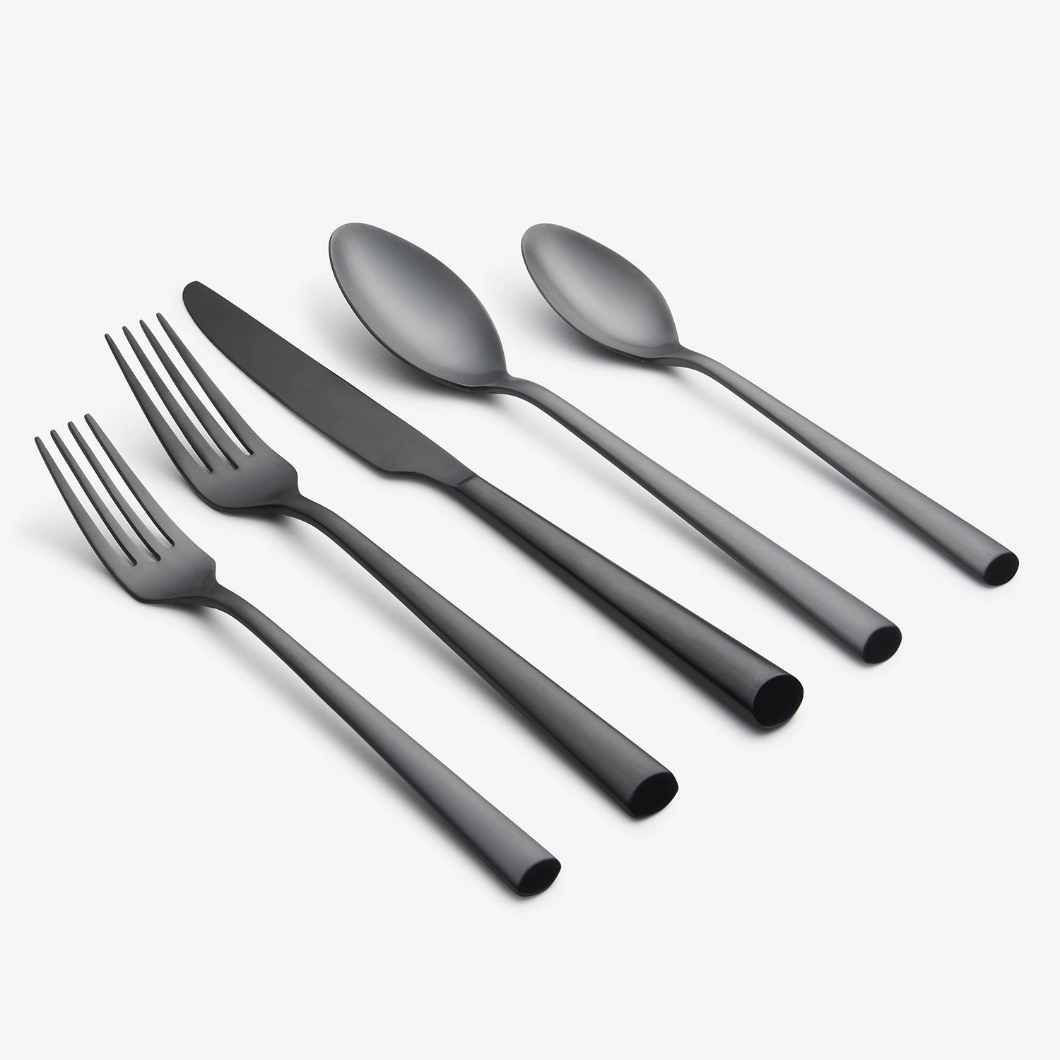 Gilda Black Satin 20 Piece Flatware Seteco-friendly bamboo fiber tableware set 