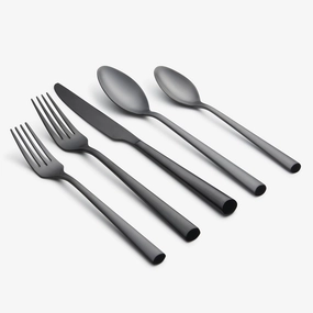 Gilda Black Satin 20 Piece Flatware Seteco-friendly bamboo fiber tableware set 
