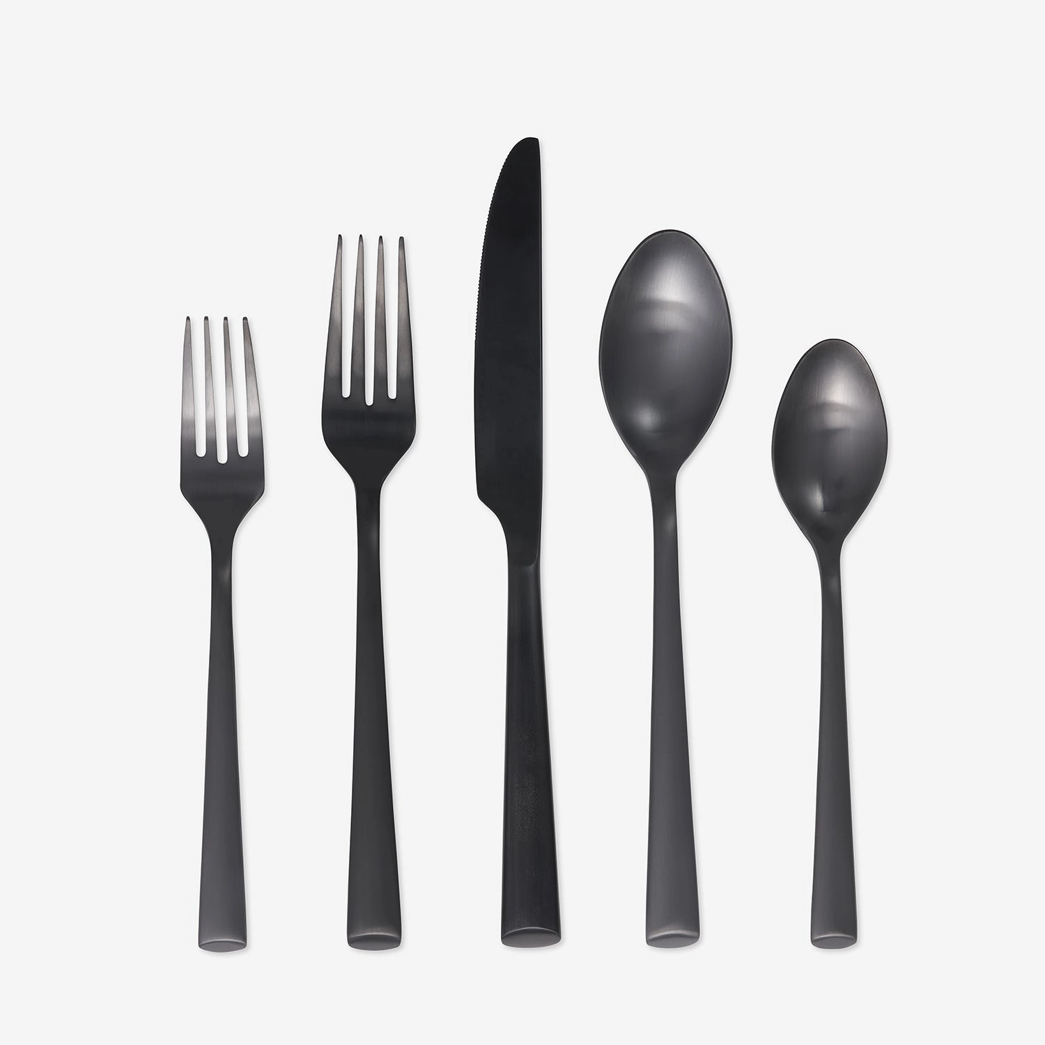 Gilda Black Satin 20 Piece Flatware Set