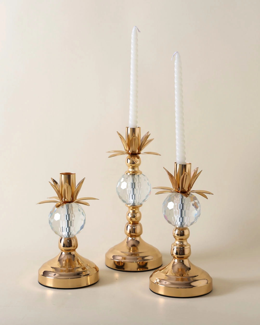 Gilded Charm Candle Holder - Set Of 3