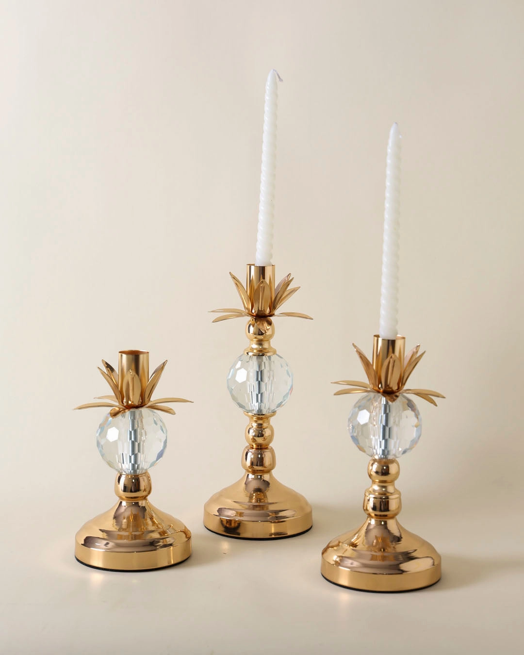 Gilded Charm Candle Holder - Set Of 3