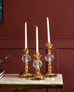 Gilded Charm Candle Holder - Set Of 3home decor ,wall decor 