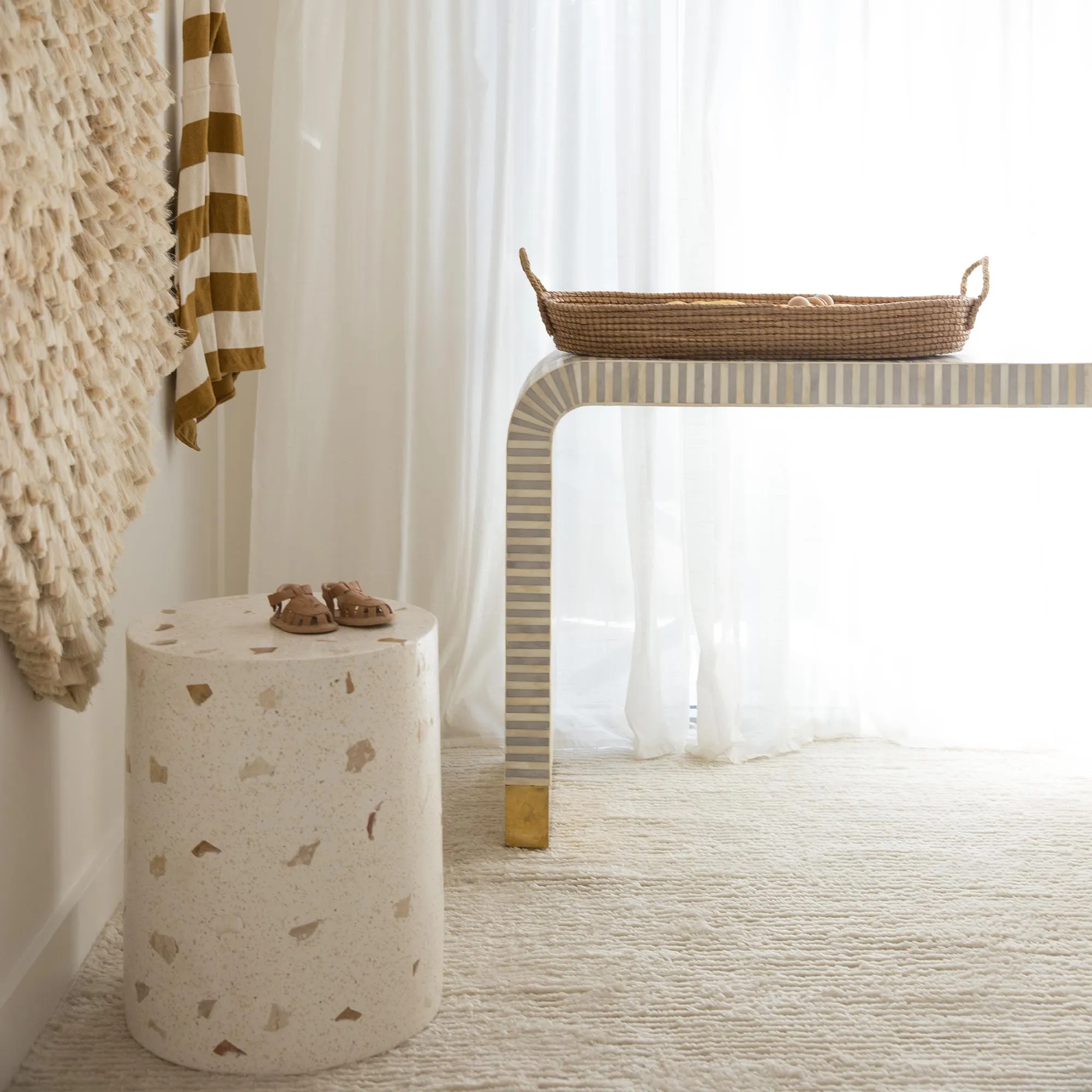 Ginta Luxe Ivory PET Cut Pile Rug *NO RETURNS UNLESS FAULTY