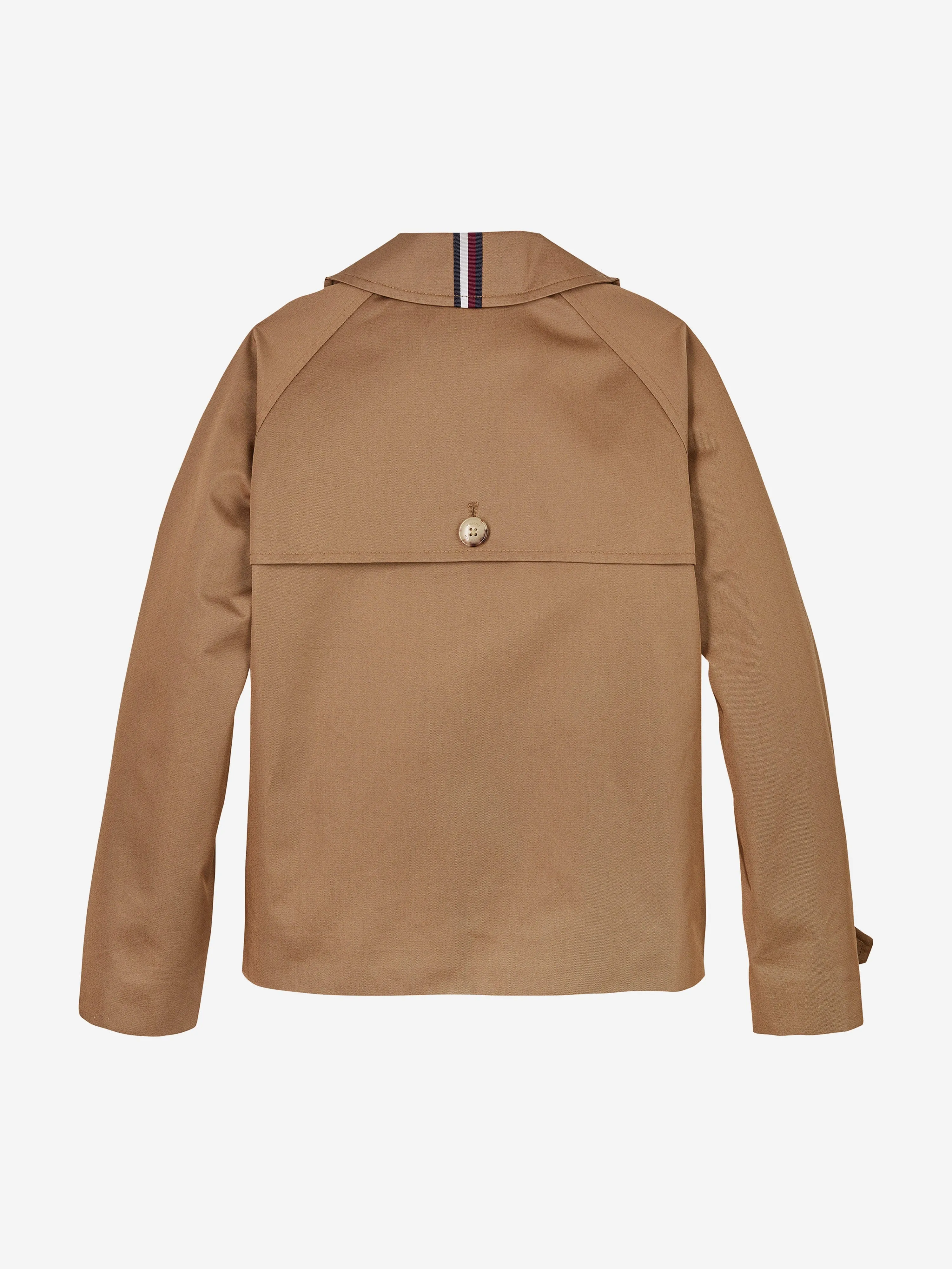 Girls Short Cotton Jacket in Brown