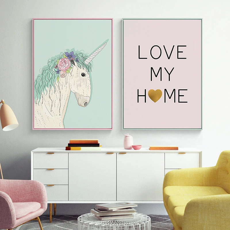 Girls Room Wall Art With Framenordic style wall decor