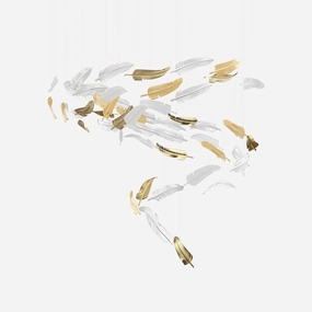Glass Feathers Flying Chandelierrustic chandelier,bedroom chandelier 