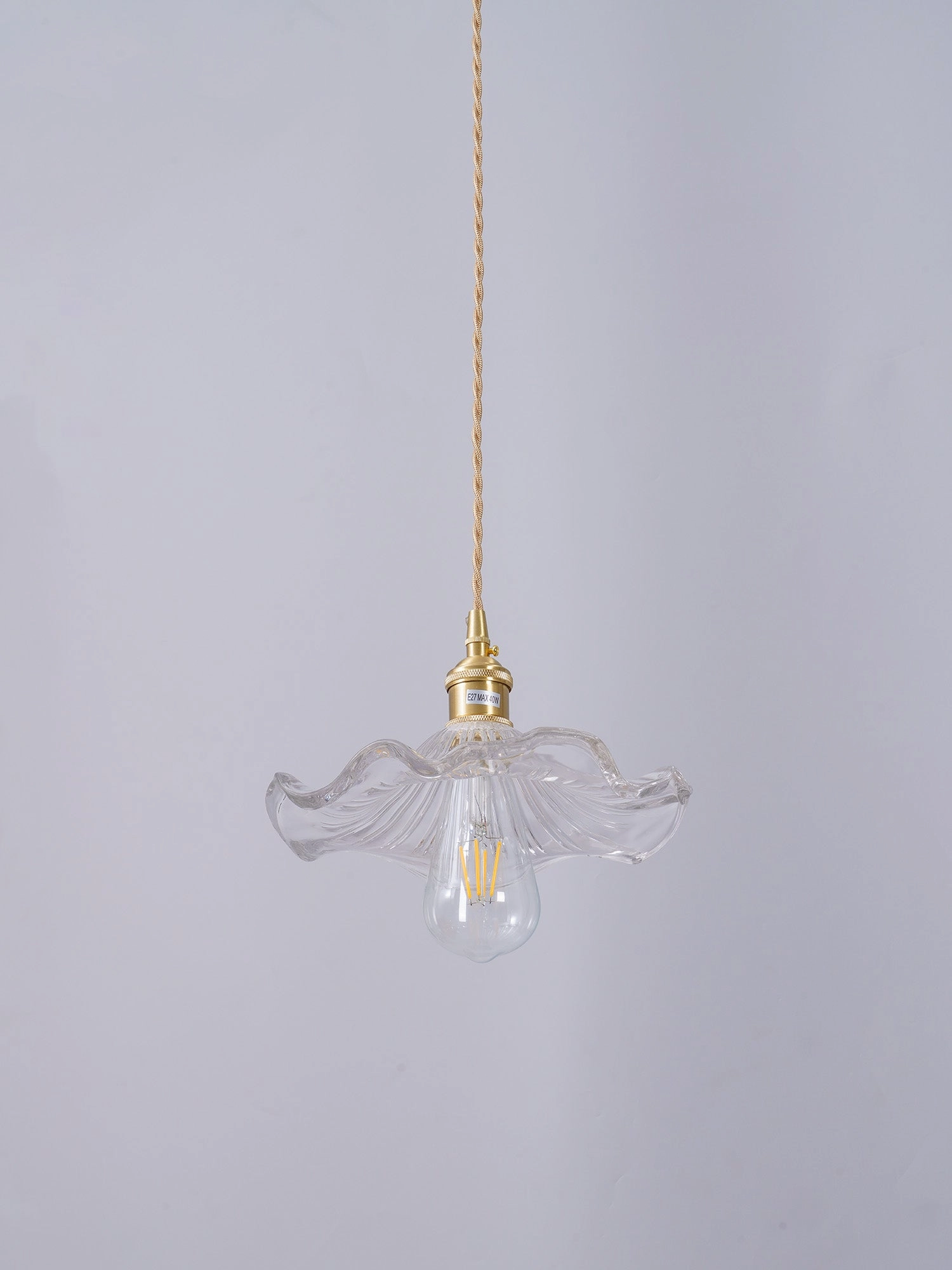 Glass Hibiscus Flower Pendant Light