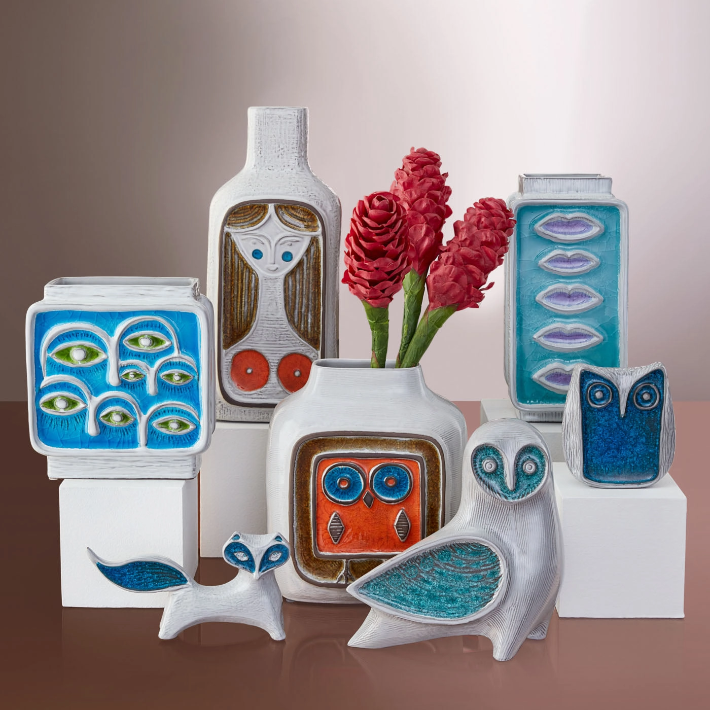 Glass Menagerie Eyes Vase