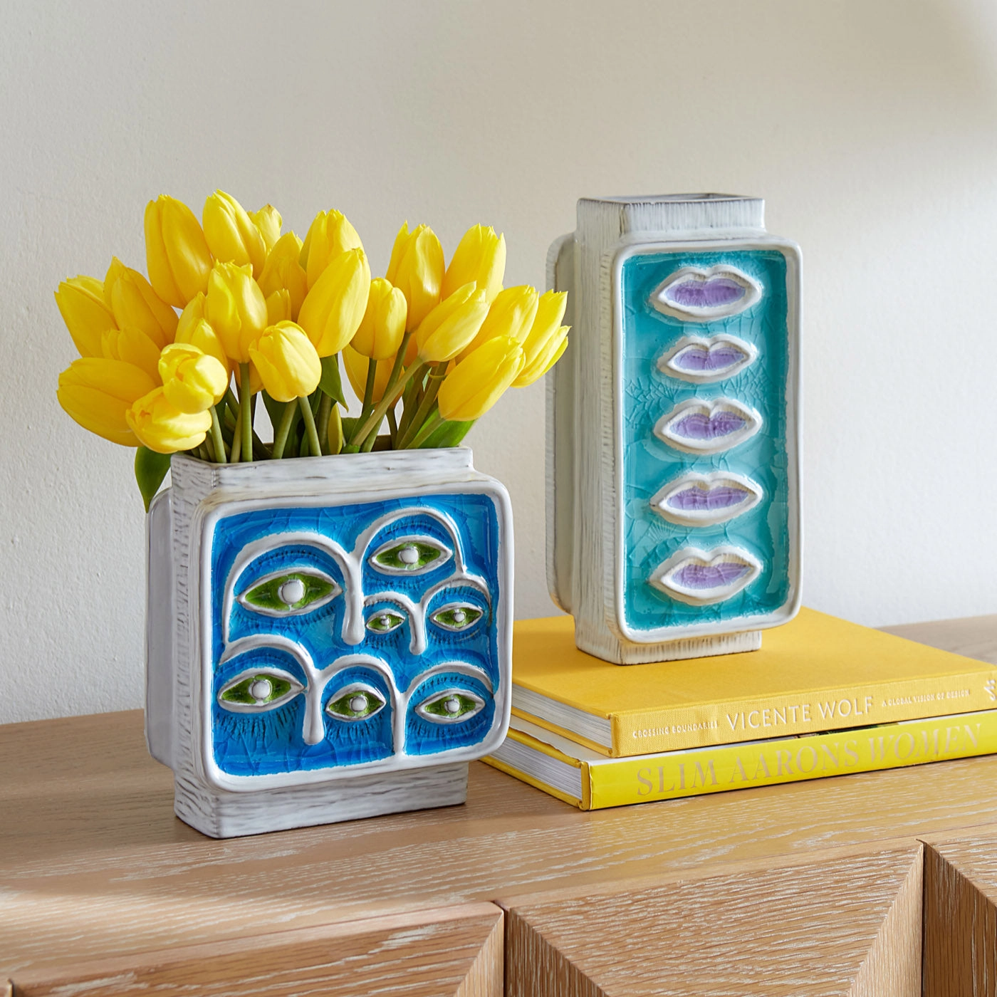 Glass Menagerie Lips Vase