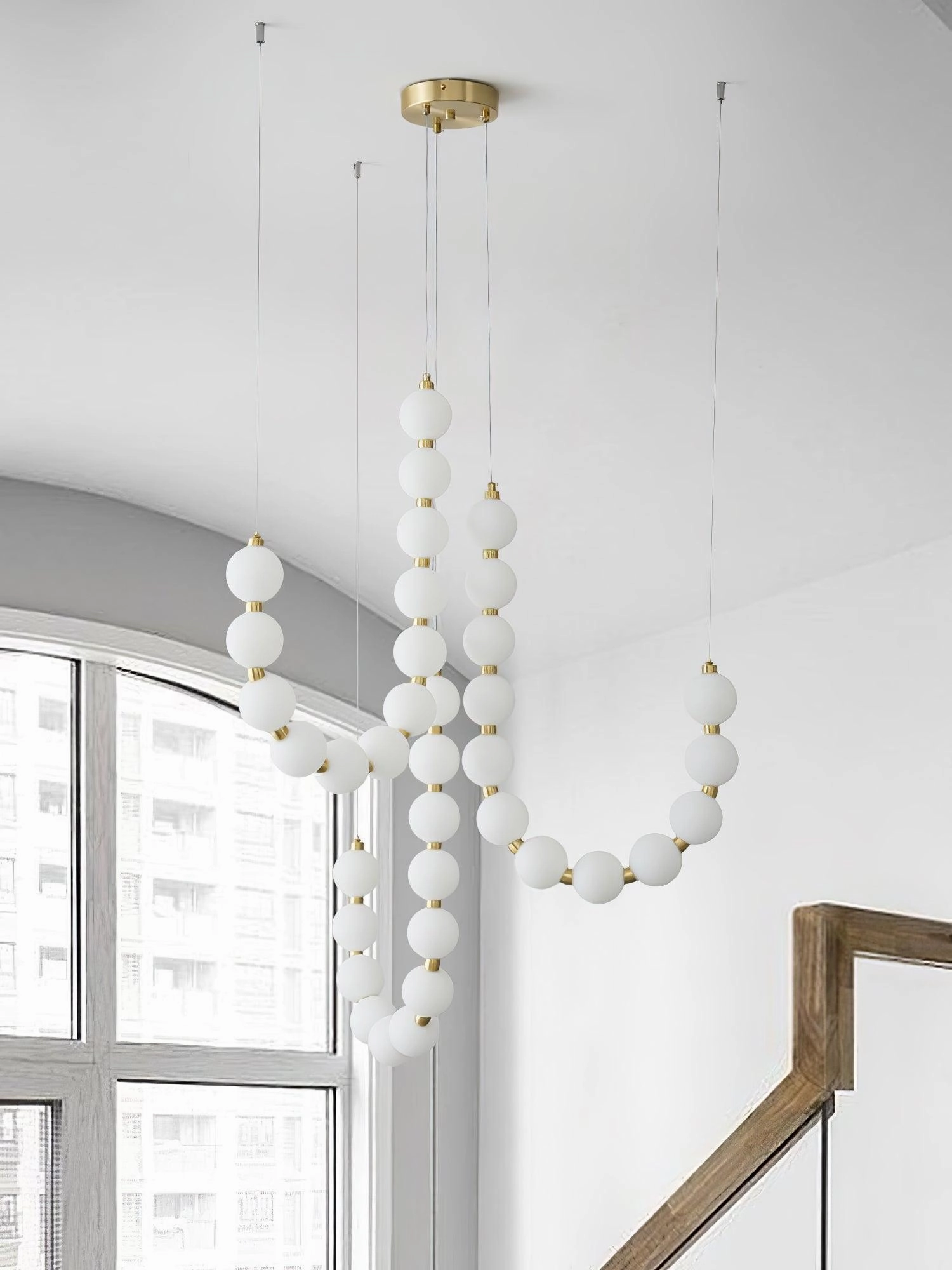 Glass Pearl Necklace Chandelier