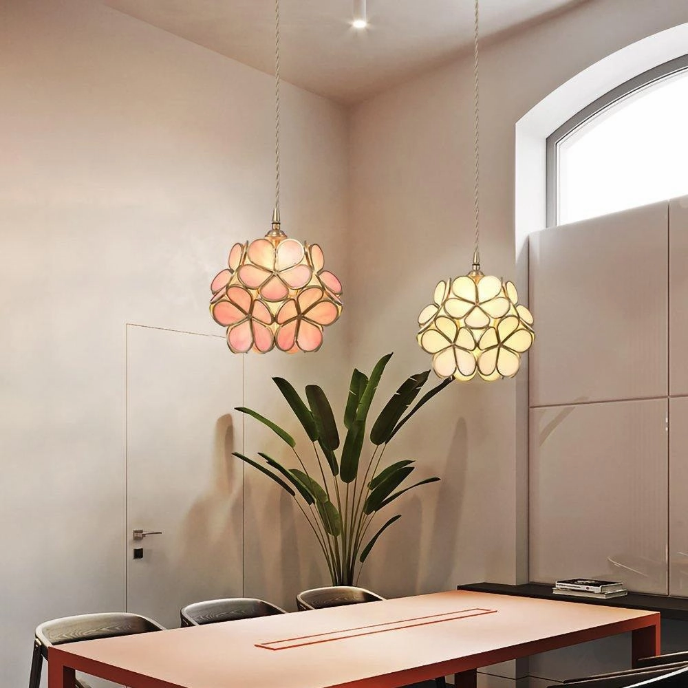 Glass Petal Pendant Light