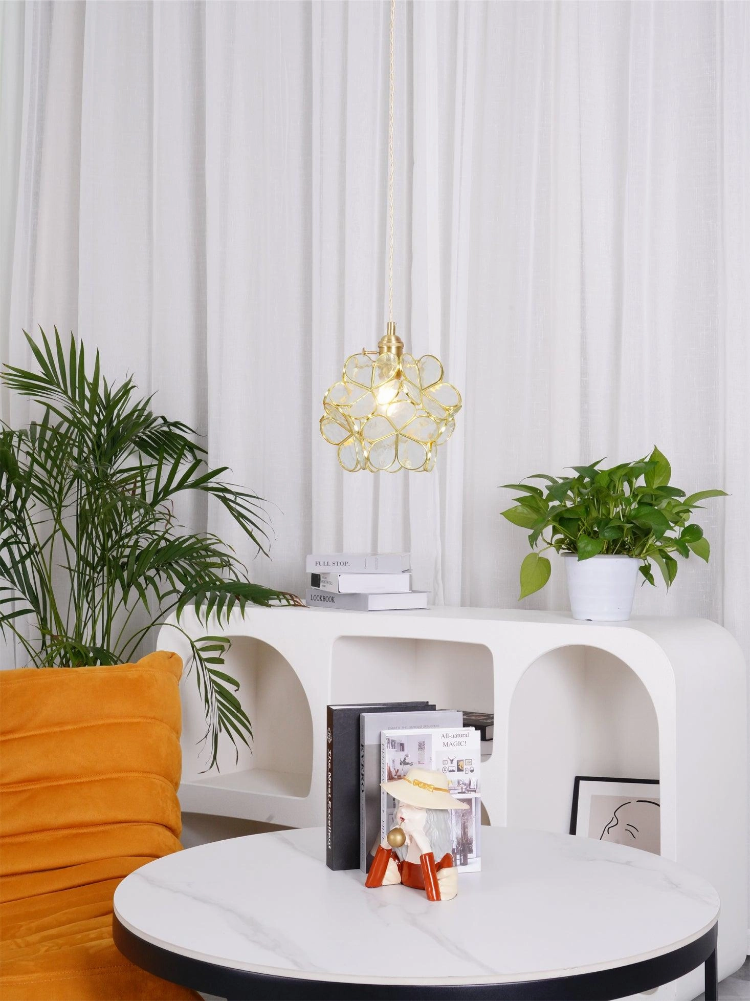 Glass Petal Pendant Light
