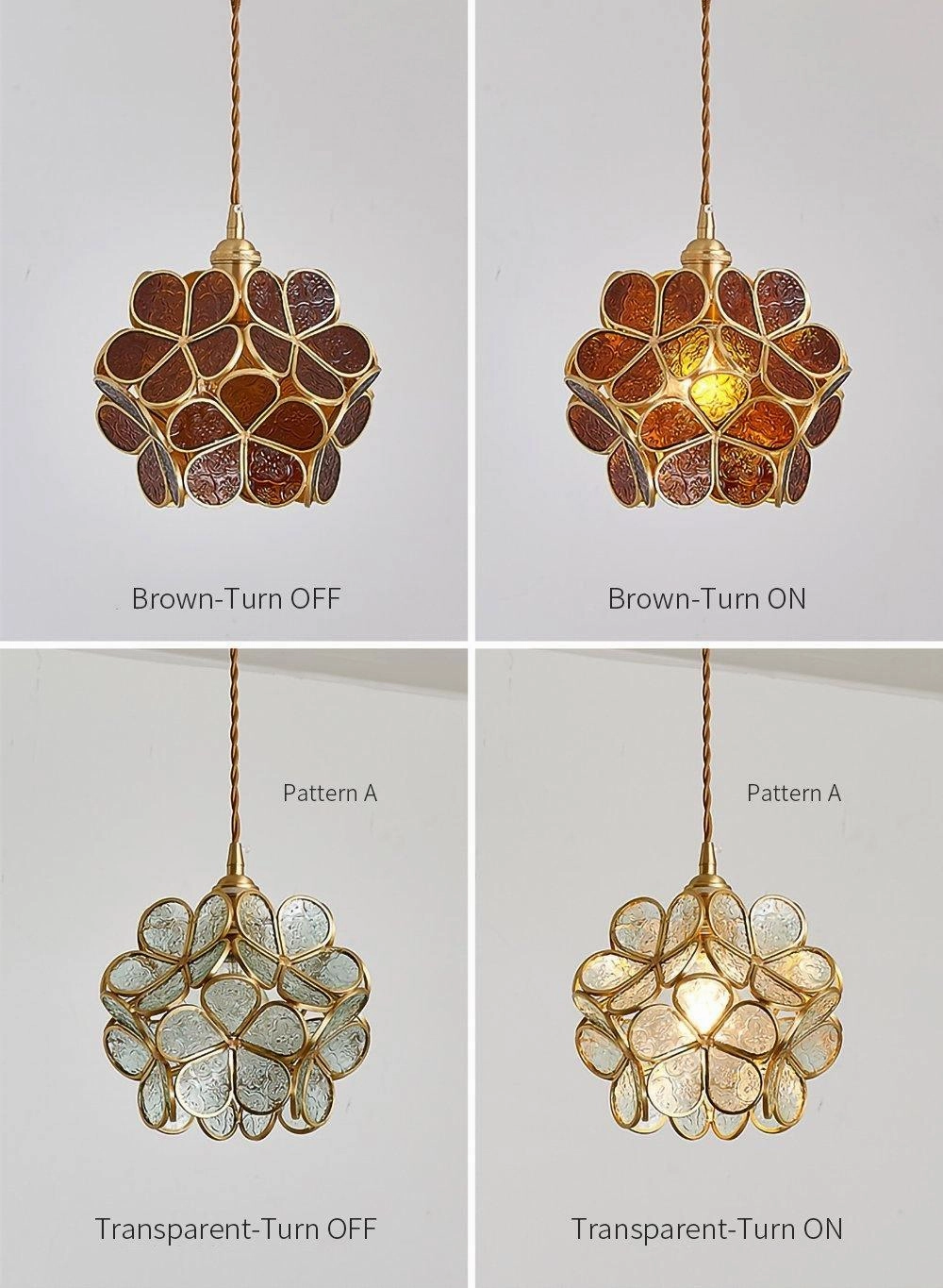 Glass Petal Pendant Light