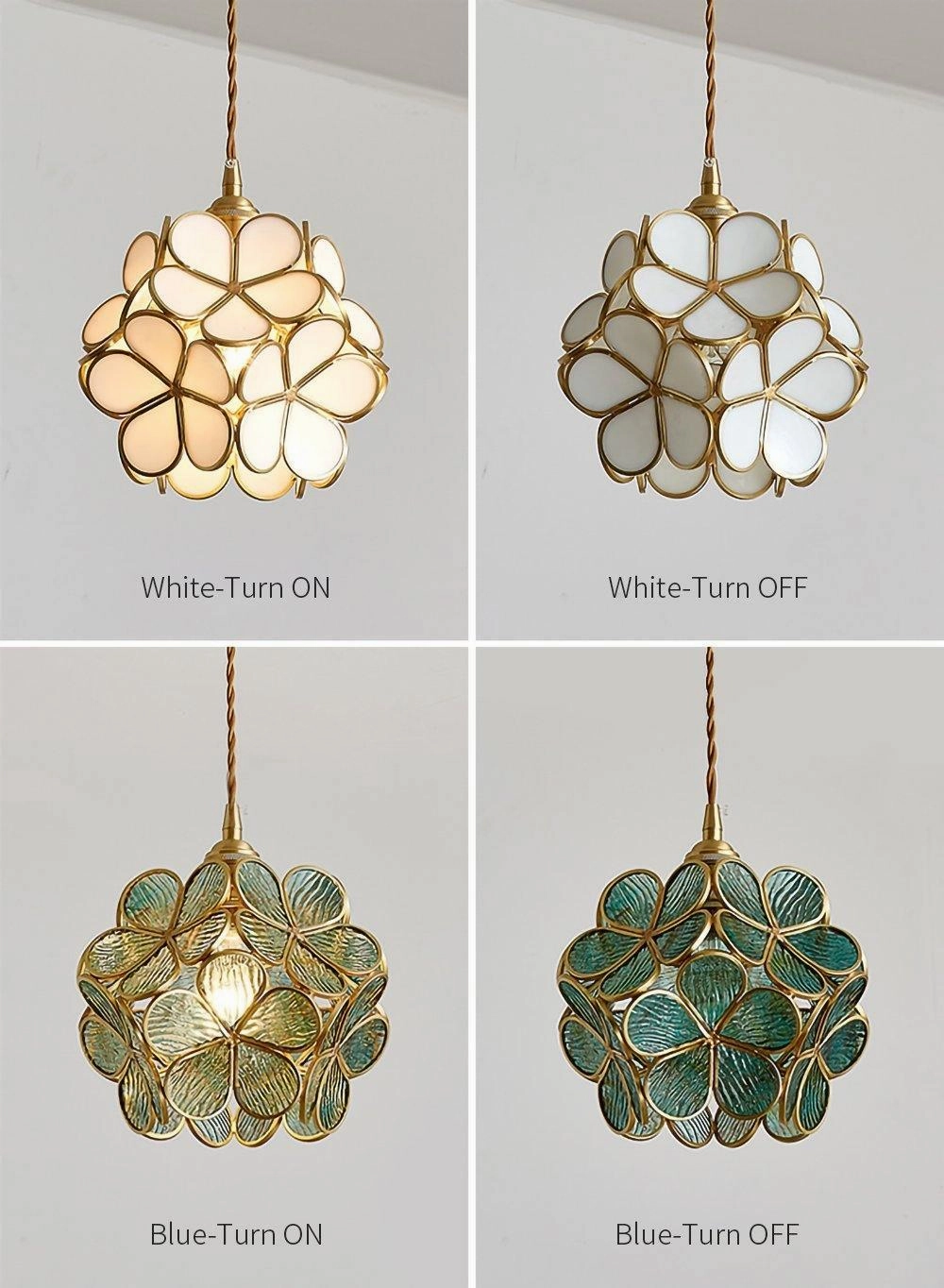 Glass Petal Pendant Light