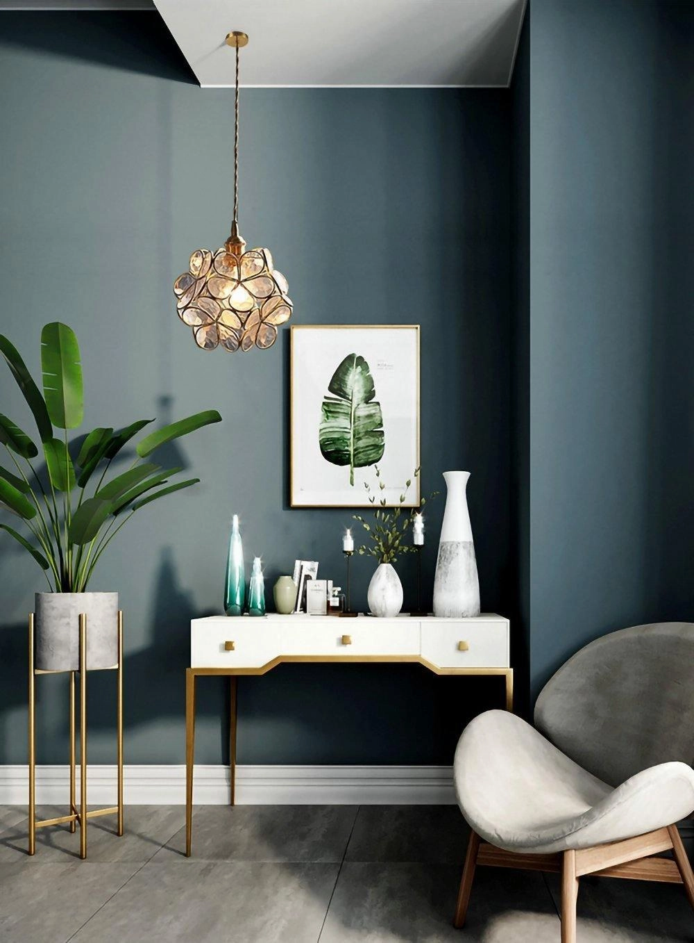 Glass Petal Pendant Light