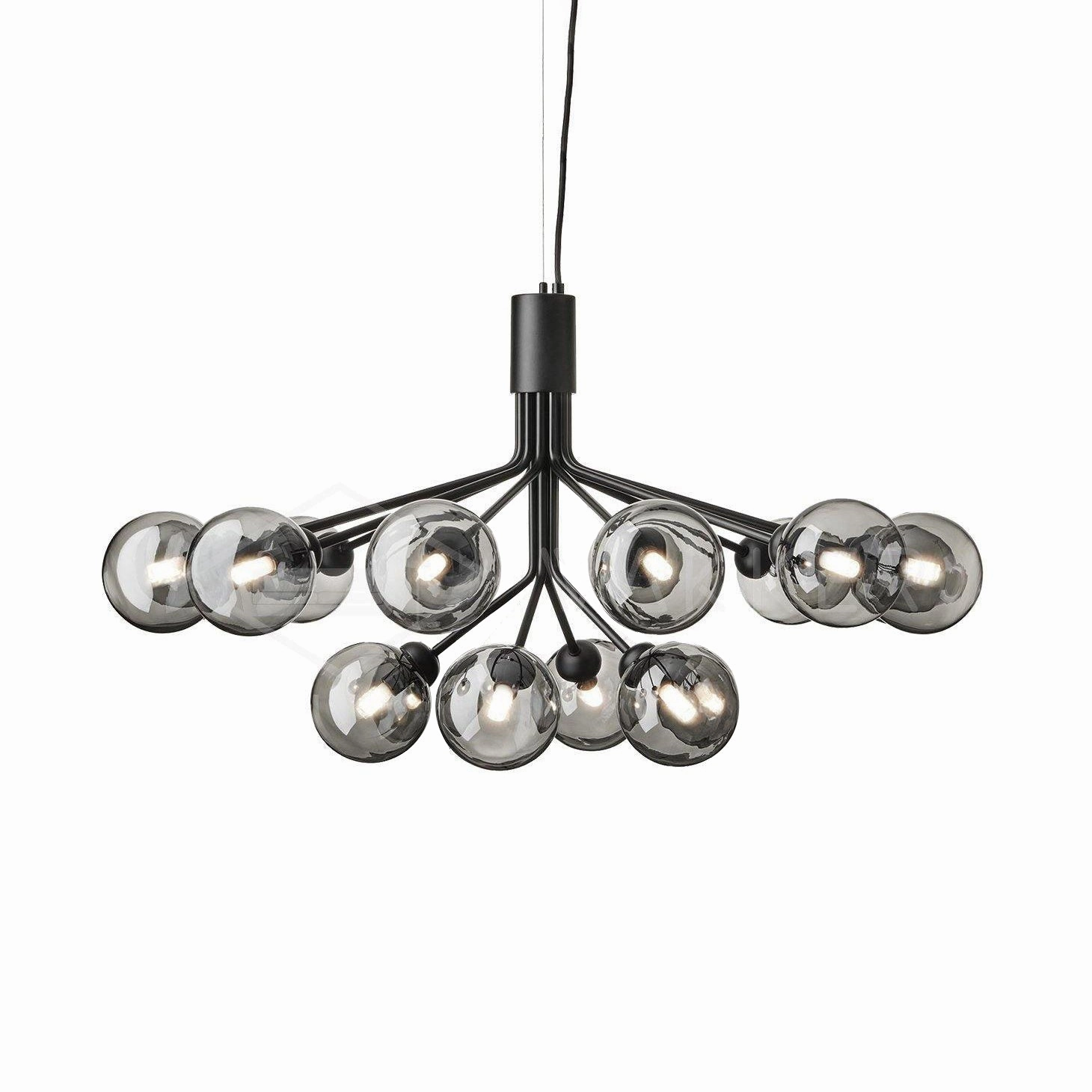 Glass Sphere Cluster Chandelier