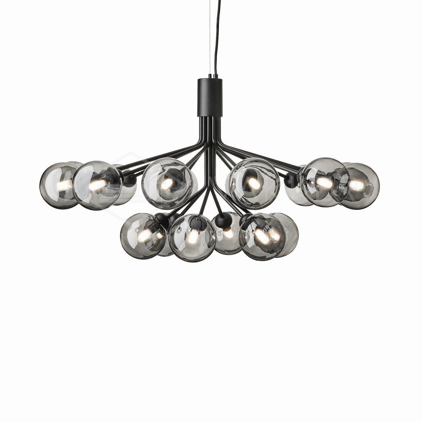 Glass Sphere Cluster Chandelier