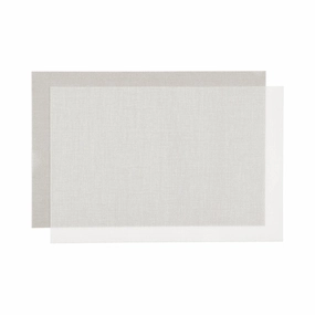 Glitter Lunch Mat 2P White  Graywaterproof oil-proof tablecloth
