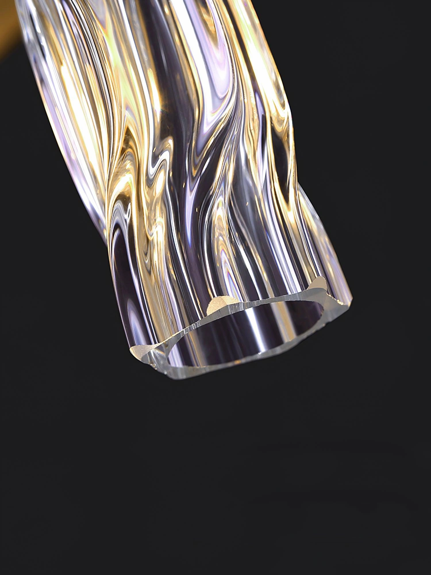 Gold & Clear Rod Chandelier