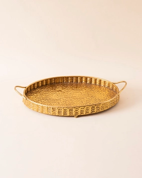 Gold Hammered Serving Tray - Smallhome decor ,wall decor 