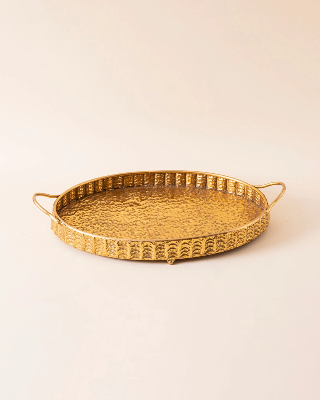 Gold Hammered Serving Tray - Smallhome decor ,wall decor 