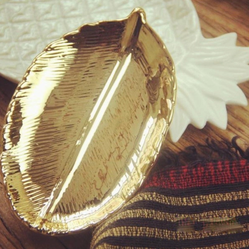 Gold Leaf Jewellery Dish