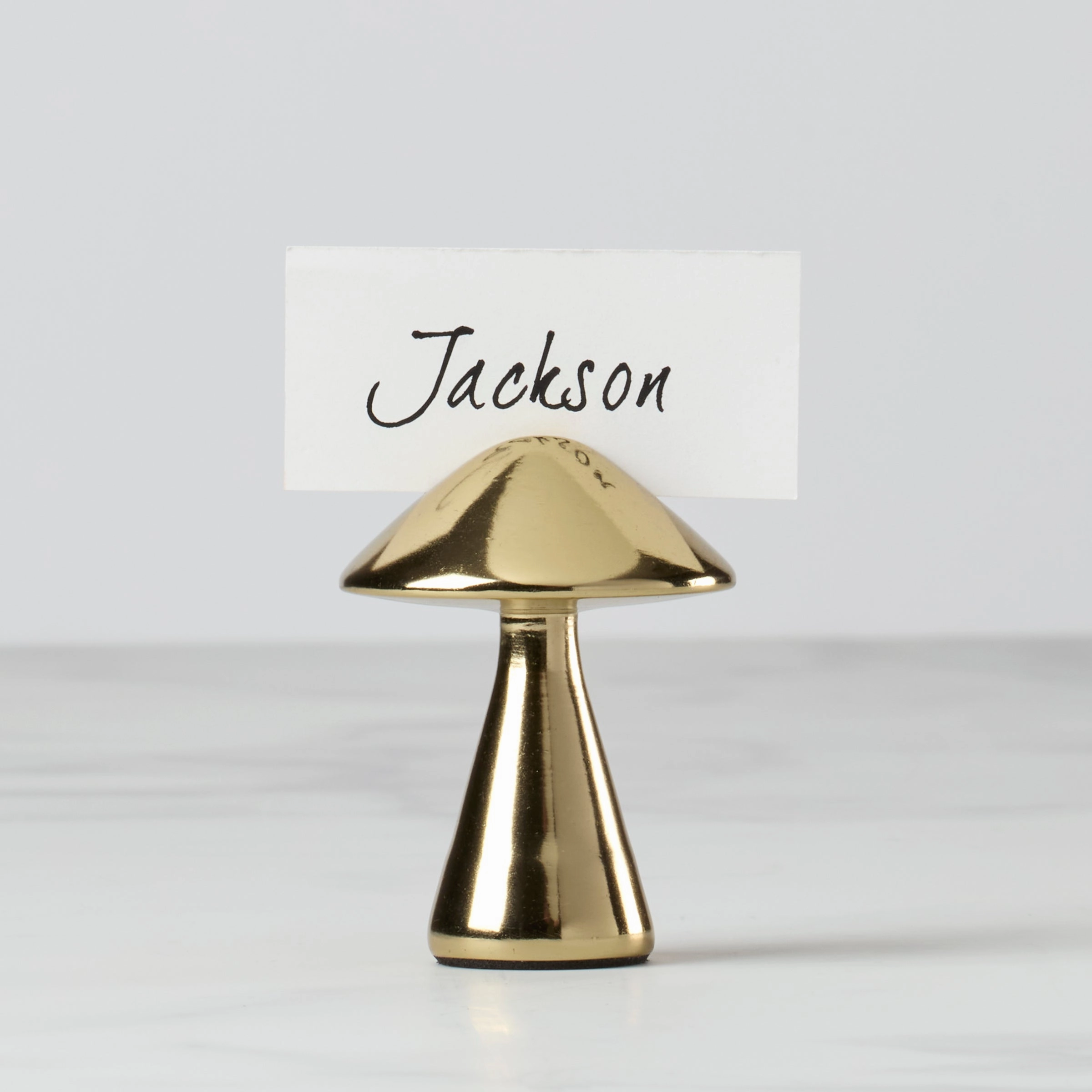 Gold Mushroom Placecard Holdermodern kitchen decor ,kitchen dinner set ,dinnerware 