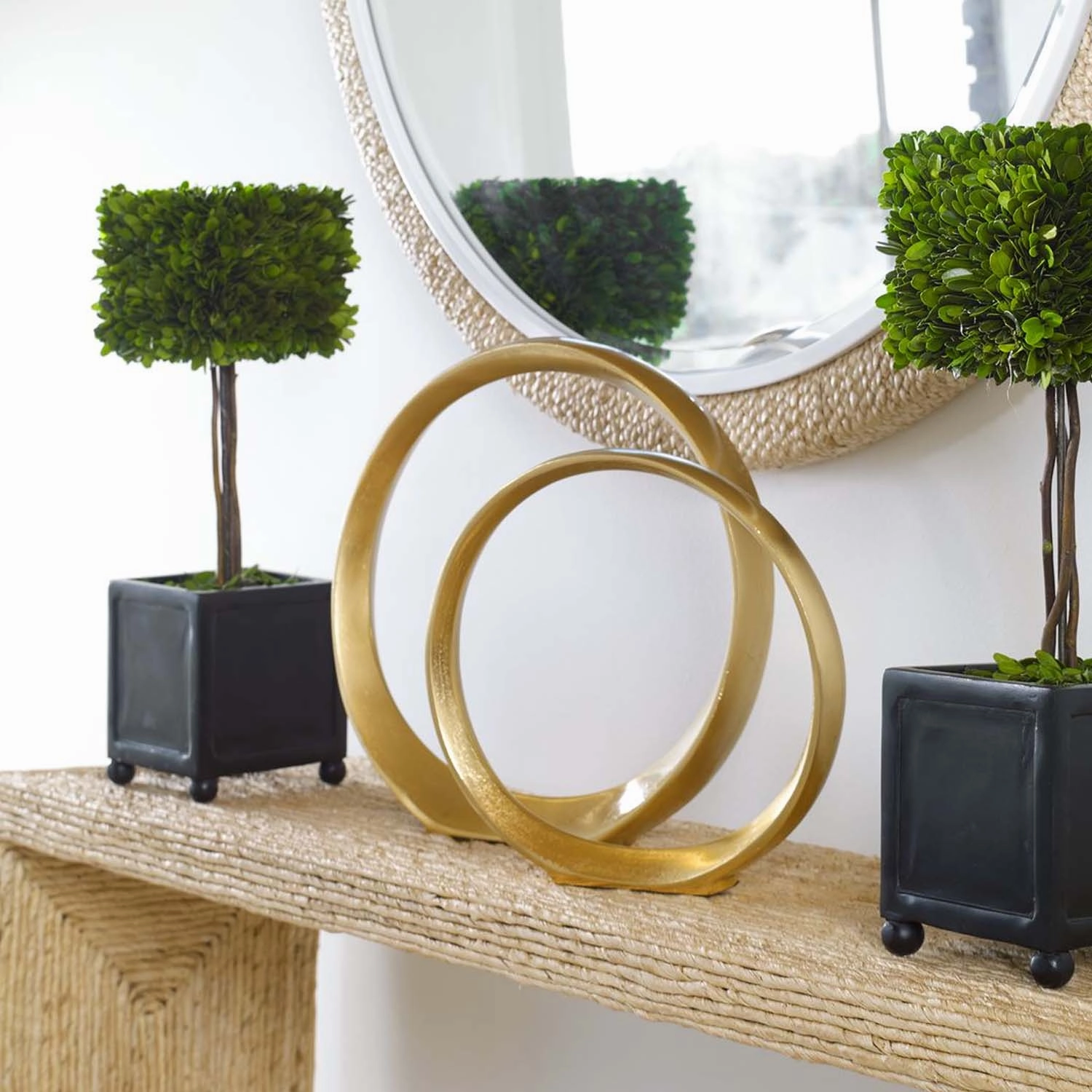 Gold Ring Sculpture - Medium