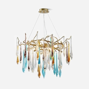 Gold Round Teardrop Chandelierrustic chandelier,bedroom chandelier 