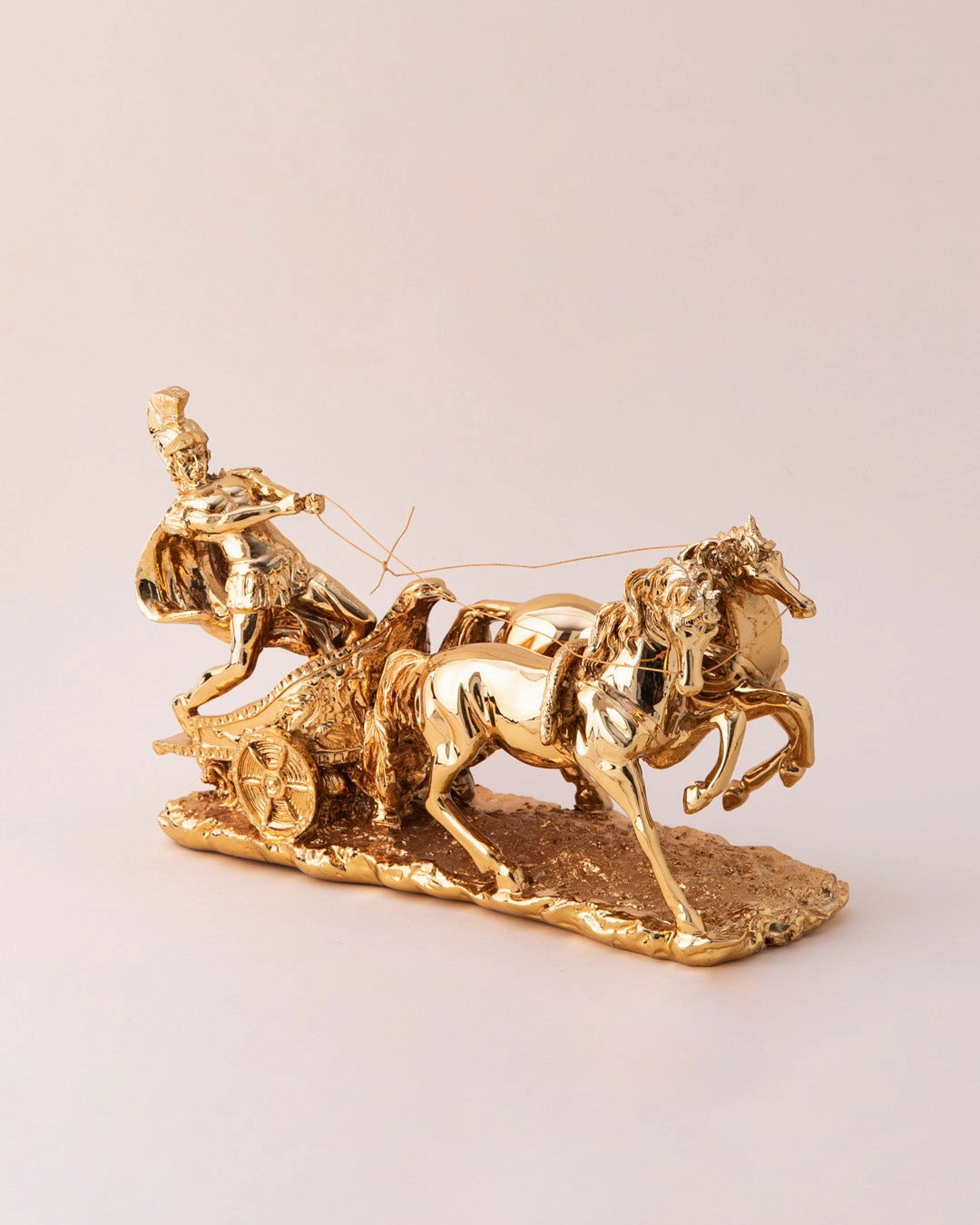 Golden Chariot of Victory Table Top Decor