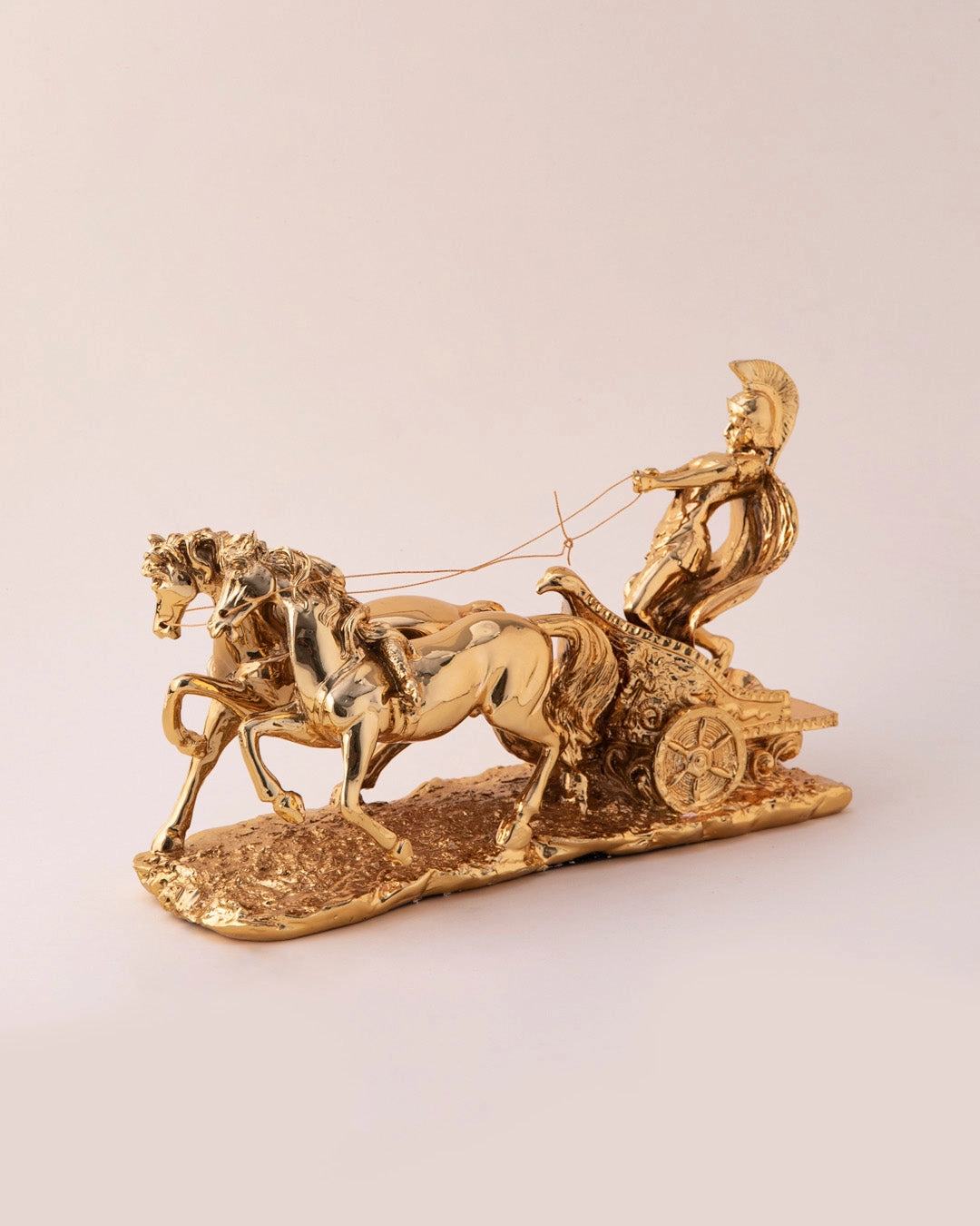 Golden Chariot of Victory Table Top Decor