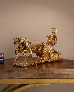 Golden Chariot of Victory Table Top Decorhome decor ,wall decor 