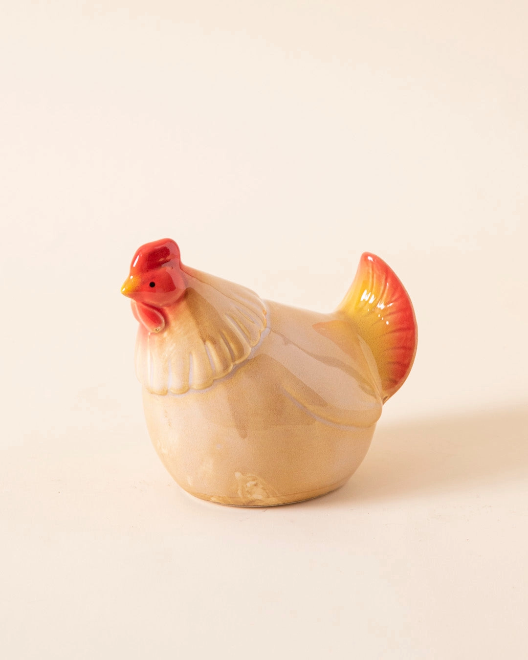 Golden Couple Rooster Figurines