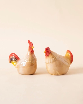 Golden Couple Rooster Figurineshome decor ,wall decor 