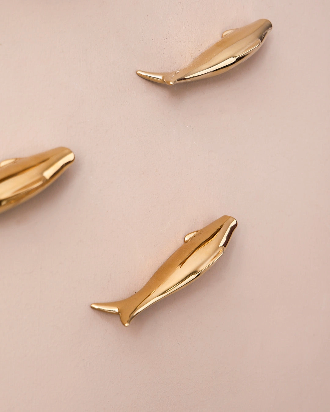 Golden Fish Decorative Wall Mount - Set Of 6 (Right)