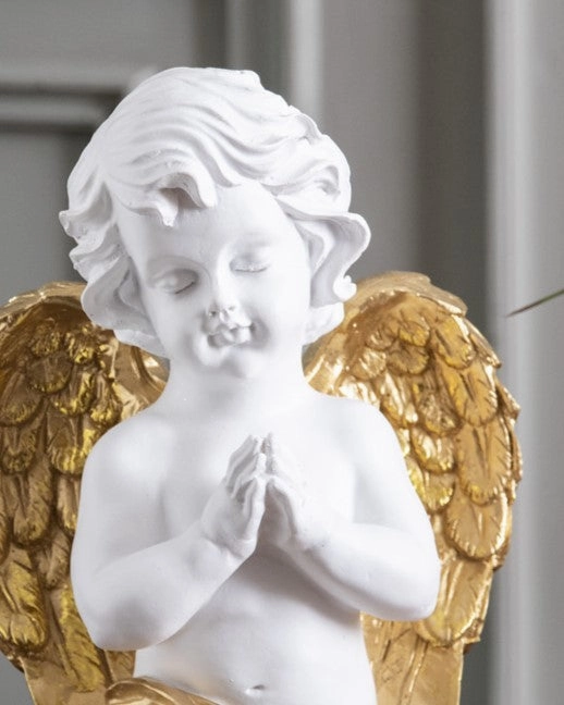 Golden Grace Angel Cherub Figurine