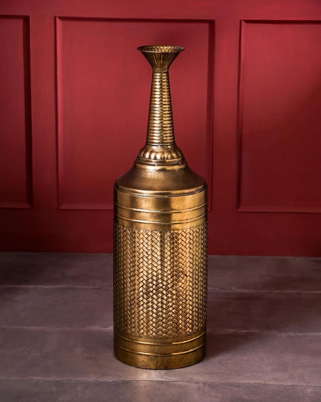 Golden Honeycomb Tall Planter 40"home decor ,wall decor 