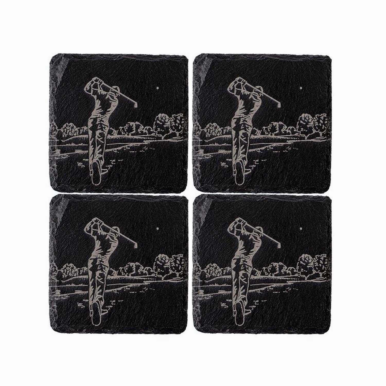 Golf Slate Coasters - Set 4nordic style desktop ornaments